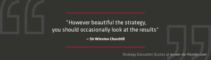 Strategy Questions - Quote: However beautiful the strategy, you should occasionally look at the results - Winston Churchill